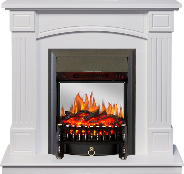 Каминокомплект Royal Flame  Boston - Белый (Высота 925см) с очагом Fobos FX M Black