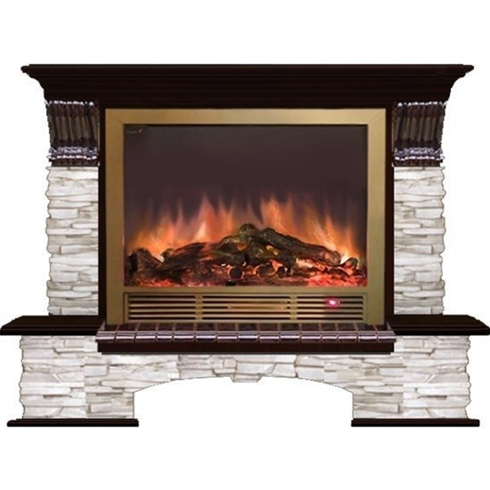 Каминокомплект Glenrich Бостон Sharm 33 brass венге