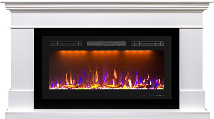 Каминокомплект Royal Flame  California 36/40 - Белый с очагом Crystal 36 RF