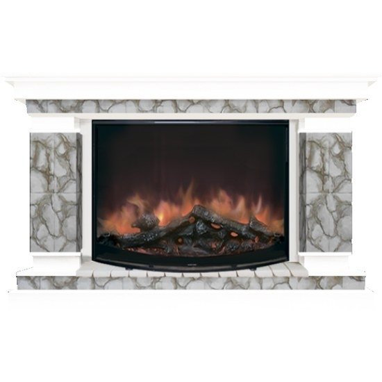 Каминокомплект Glenrich Лорд 36 (Rondo S36) карелия белый