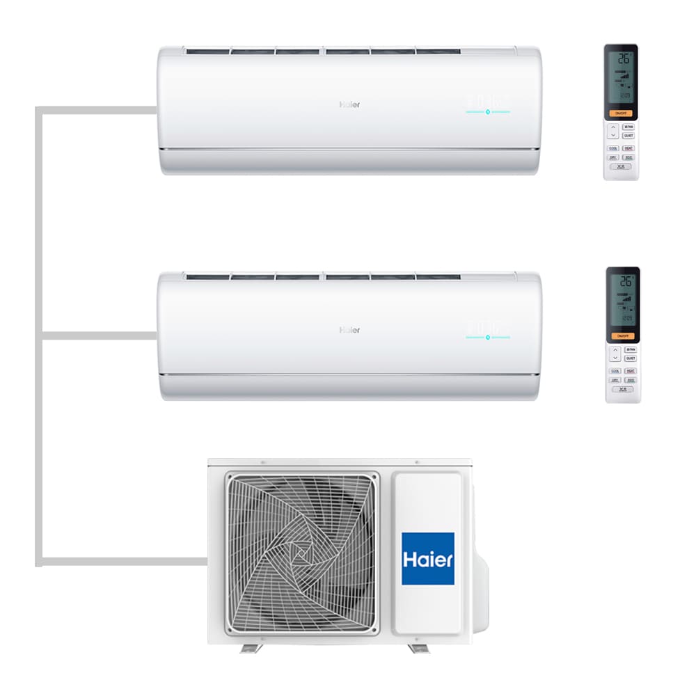 Мульти сплит-система настенная Haier AS25S2SJ2FA-W / AS25S2SJ2FA-W / 2U50S2SM1FA-3 Inverter