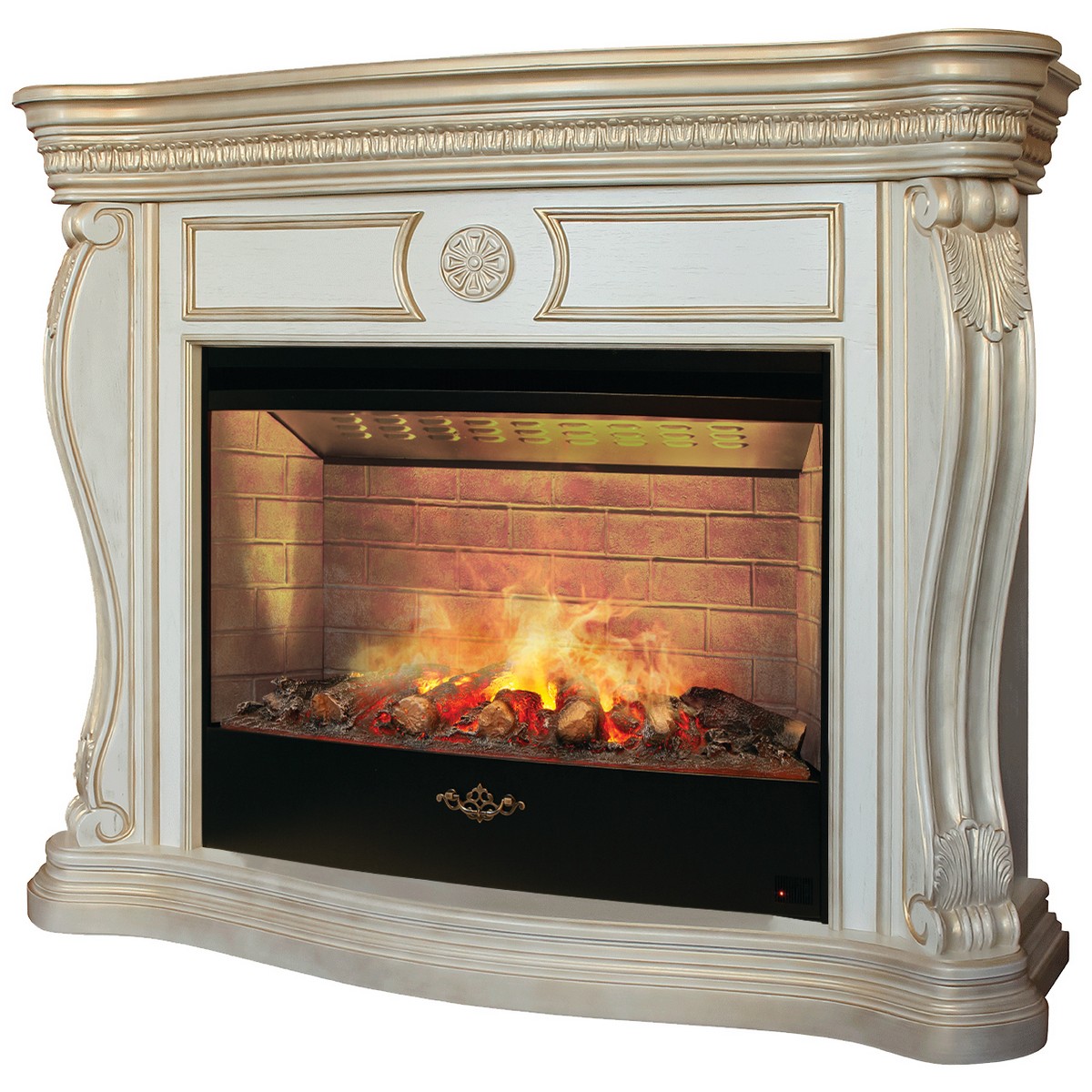 Электрокамин RealFlame Barcelona 33 WT с очагом 3D Firestar 33