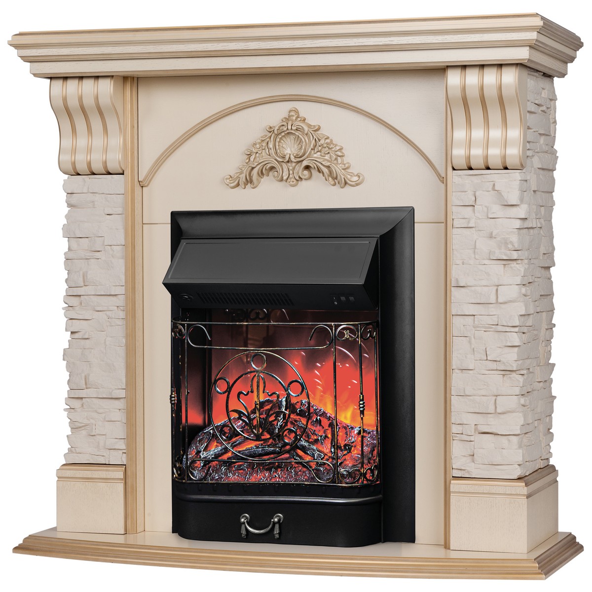 Электрокамин RealFlame  Athena WT с очагом Majestic Lux Black