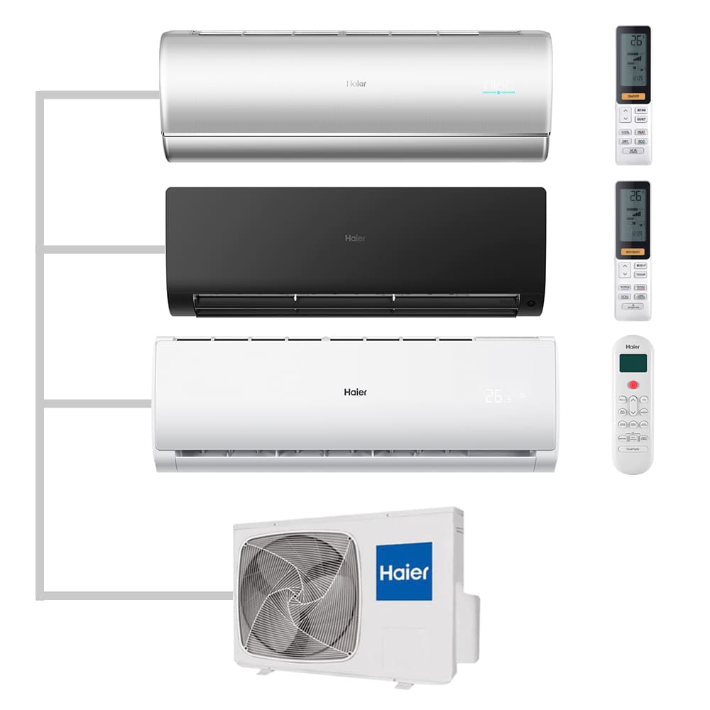 Мульти сплит-система настенная Haier AS35S2SJ2FA-S / AS25S2SF2FA-B / AS12TS6HRA-M / 3U70S2SR5FA Inverter