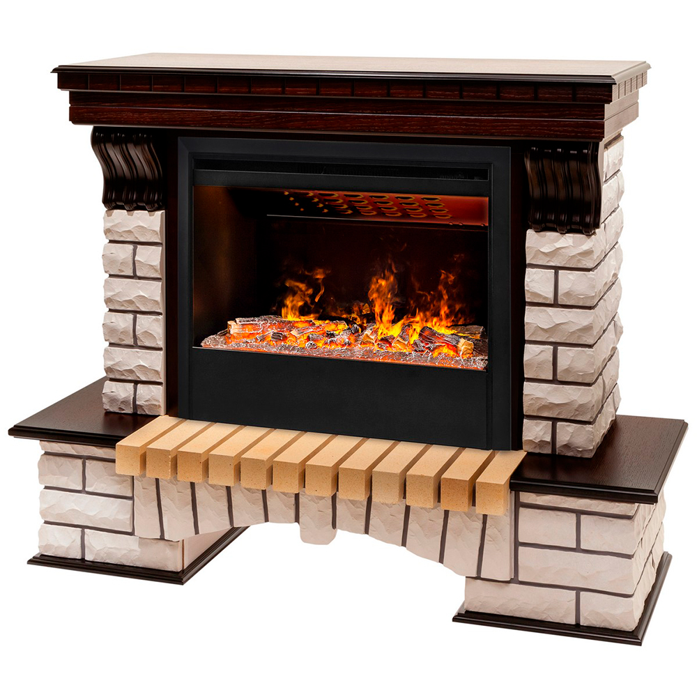 Электрокамин RealFlame  Country 26 AO с очагом 3D Helios 26 SBG