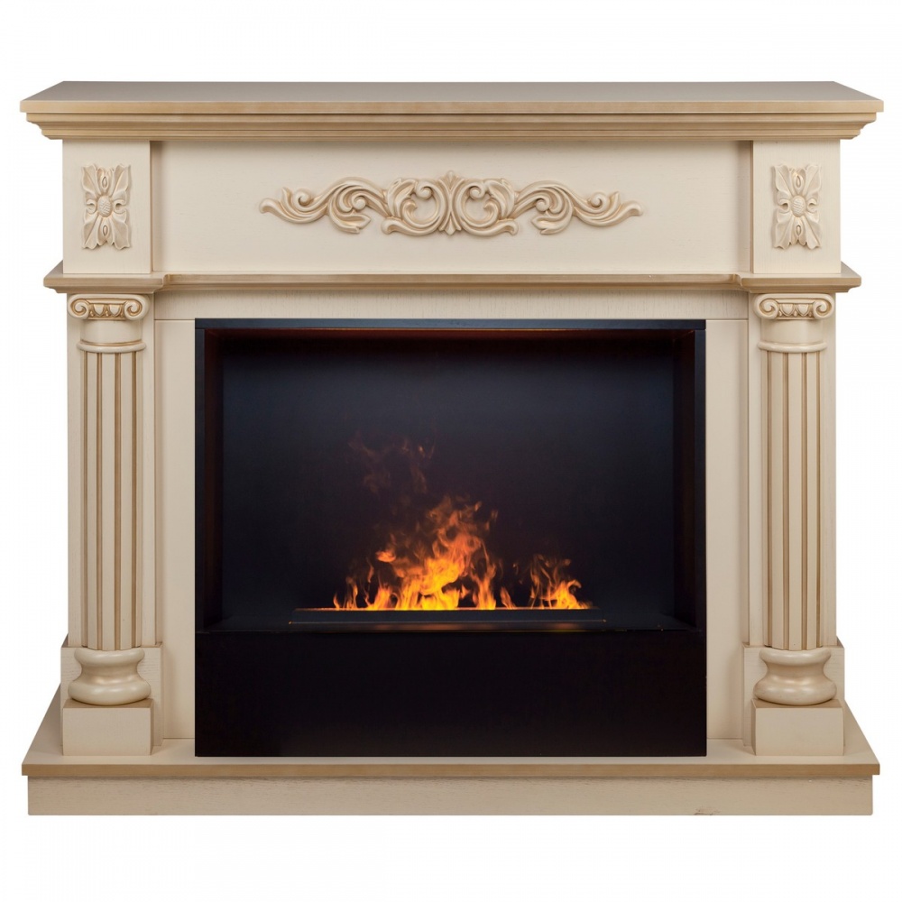 Электрокамин RealFlame  Silvia 26 WT-619G с очагом 3D Cassette 630 Black Panel