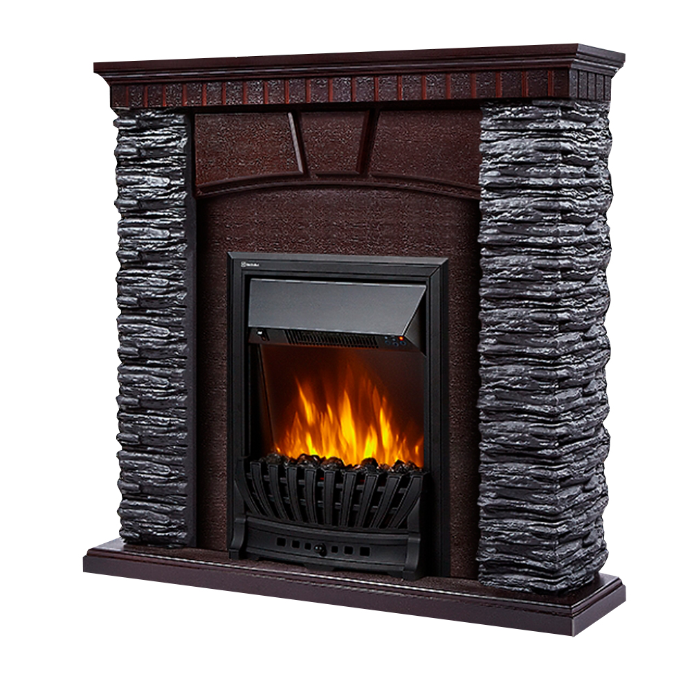 Портал Firelight Porto Classic камень черный, шпон венге