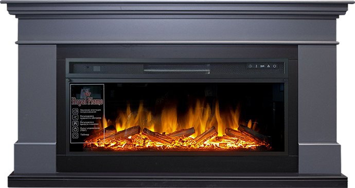 Каминокомплект Royal Flame  California Graphite - Серый графит (Высота 850 мм) с очагом Vision 42 LOG LED