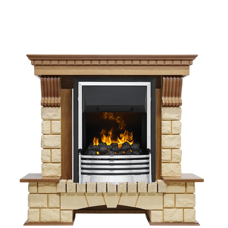 Каминокомплект Dimplex Pierre Luxe - Дуб / Шампань (Высота 1050мм) с очагом Flagstaff