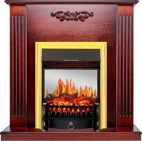Каминокомплект Royal Flame  Lumsden - Махагон коричневый антик с очагом Fobos FX M Brass