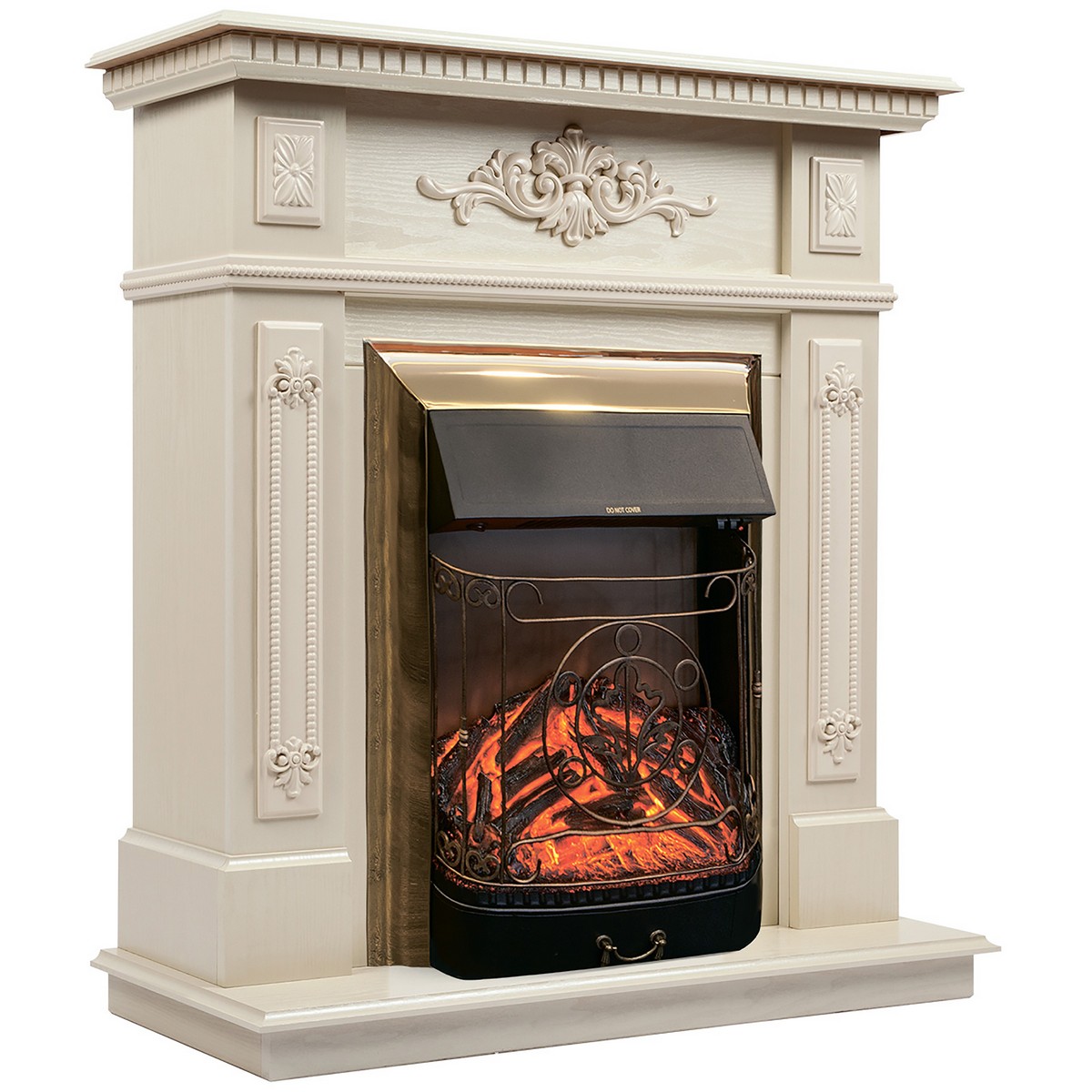 Электрокамин RealFlame  Lilian WT с очагом Majestic Lux Brass