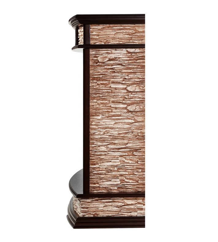 Каминокомплект Electrolux Scala Classic с очагом Classic EFP/P-1020LS камень сланец скалистый бурый, шпон тёмный дуб