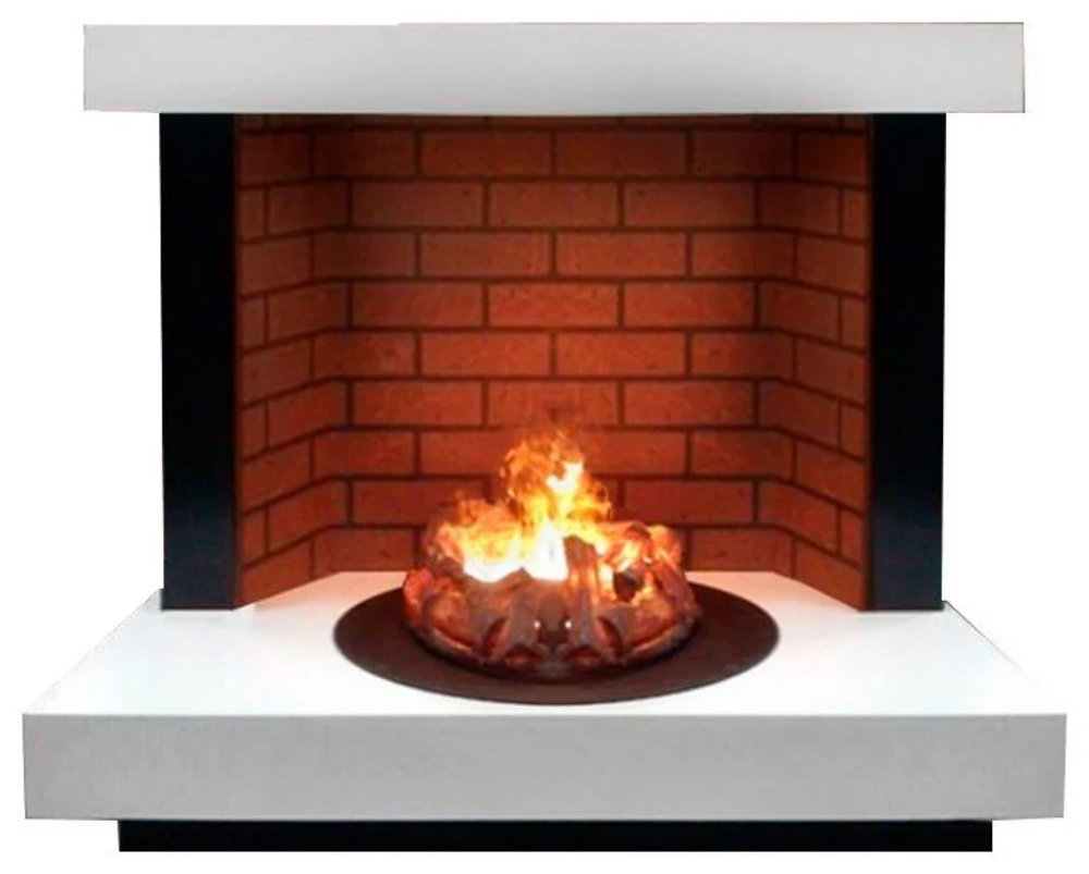 Каминокомплект Glenrich Дакота Carmen 3D слоновая кость