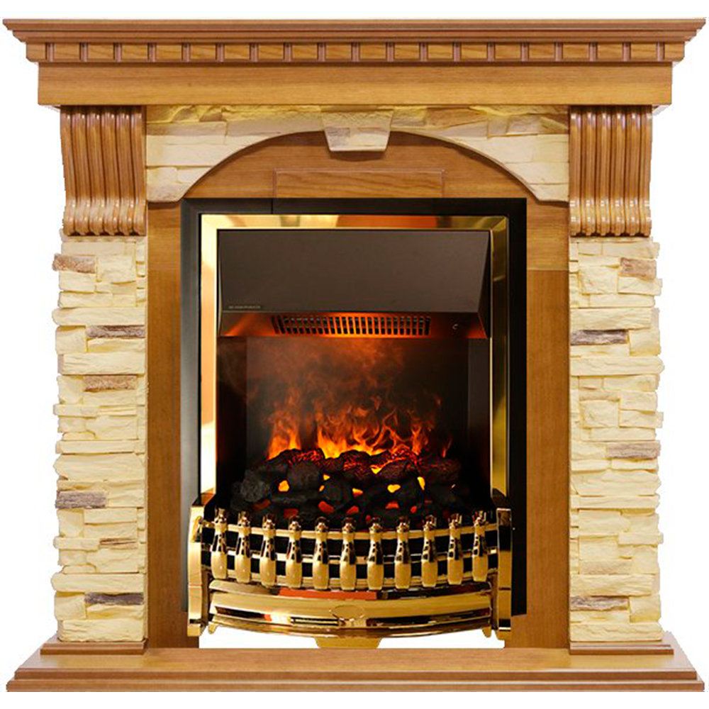 Каминокомплект Dimplex Dublin -  Дуб / Сланец с очагом Atherton