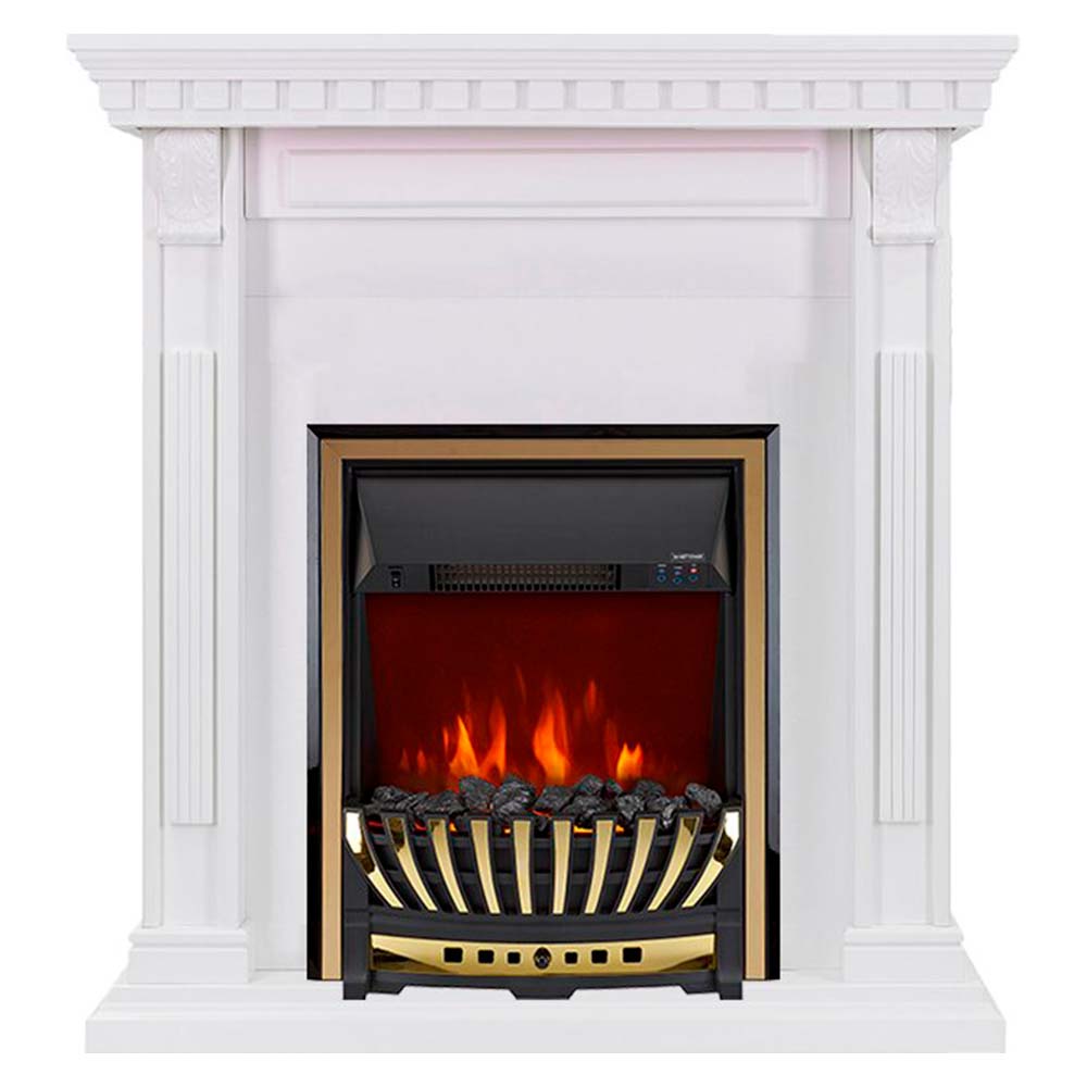 Каминокомплект Royal Flame  Orlean - Белый с очагом Aspen Gold