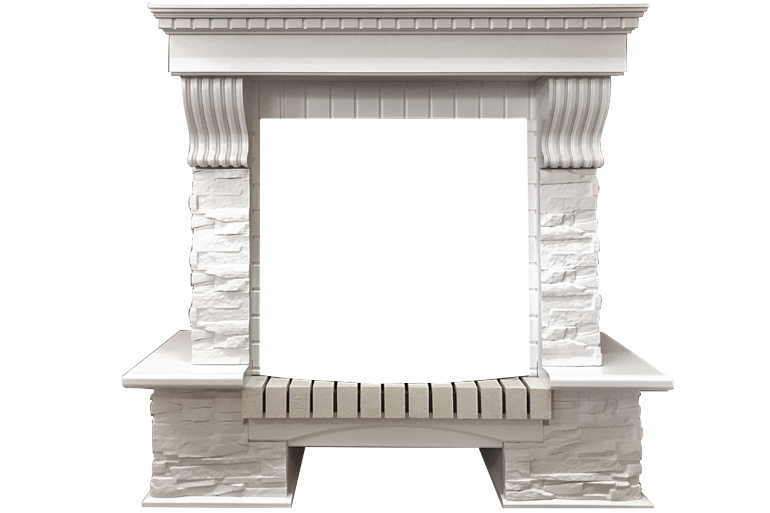 Каминокомплект Royal Flame  Pierre Luxe Белый / Сланец белый с очагом Dioramic 25 LED FX