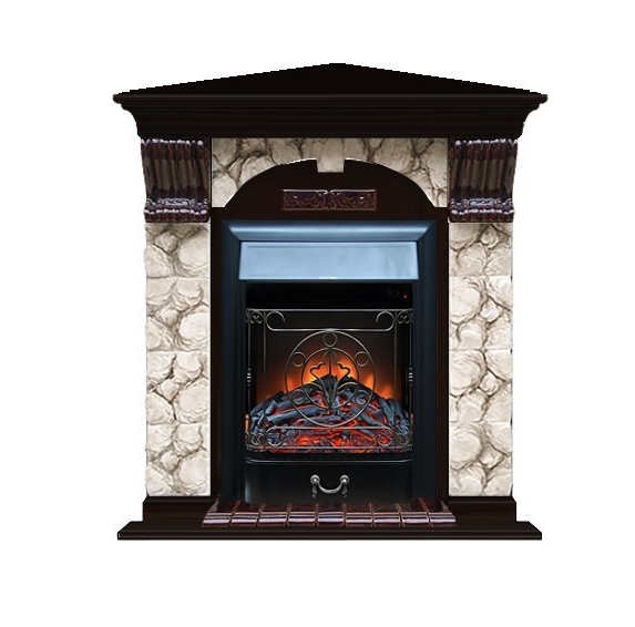 Каминокомплект Glenrich Арочный Карелия угловой (Magestic)