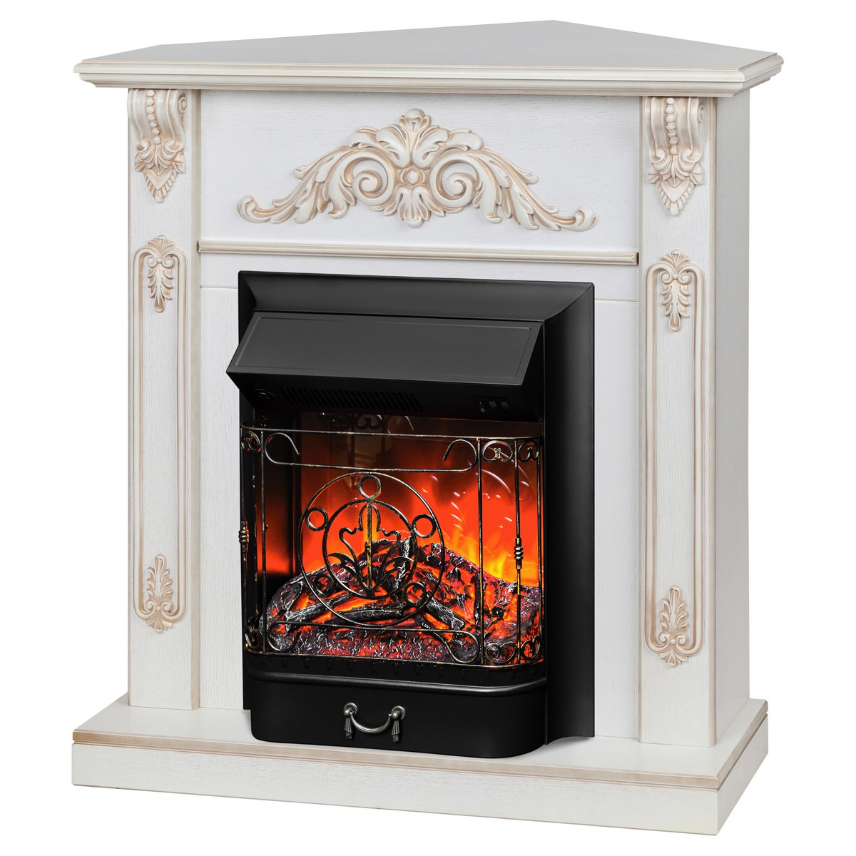 Электрокамин RealFlame  Anita Corner WT с очагом Majestic Lux Black