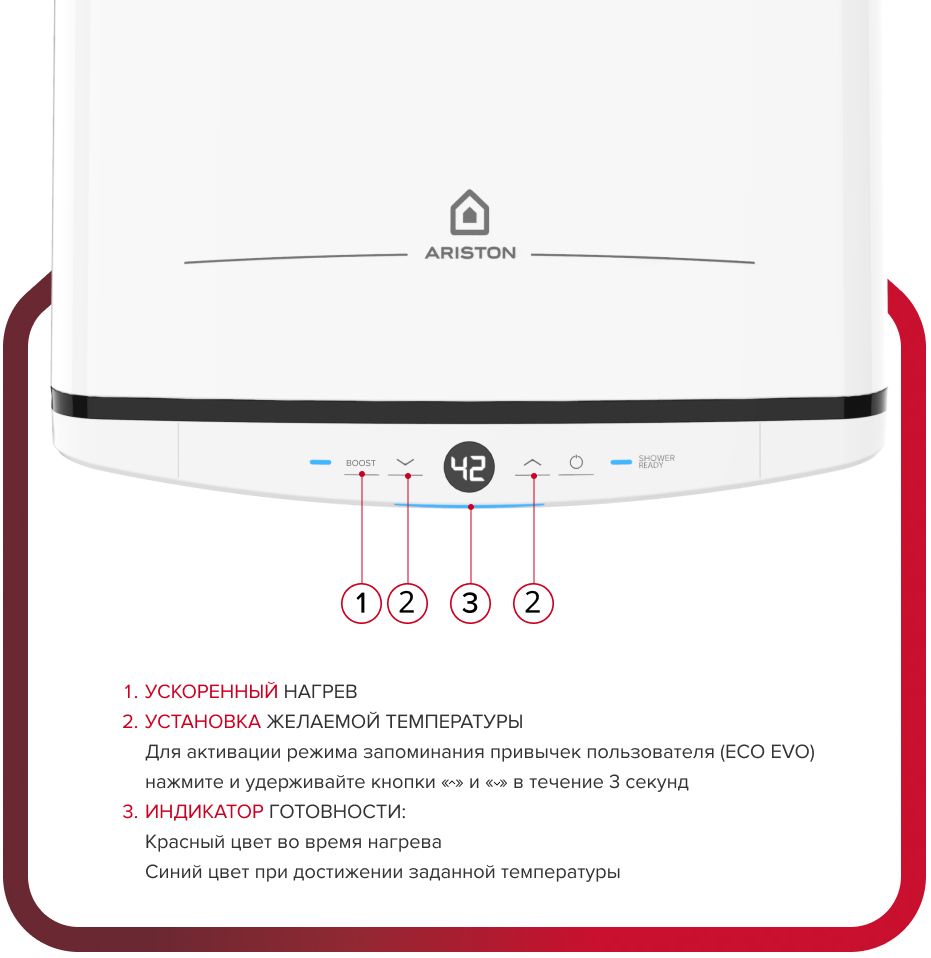 Электрический накопительный водонагреватель Ariston VELIS TECH ABSE DRY 50