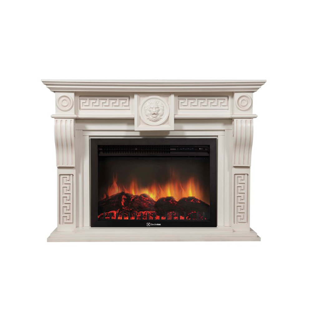 Каминокомплект Electrolux Vittoriano 26/30 с очагом EFP/P-2620RLS белёный дуб