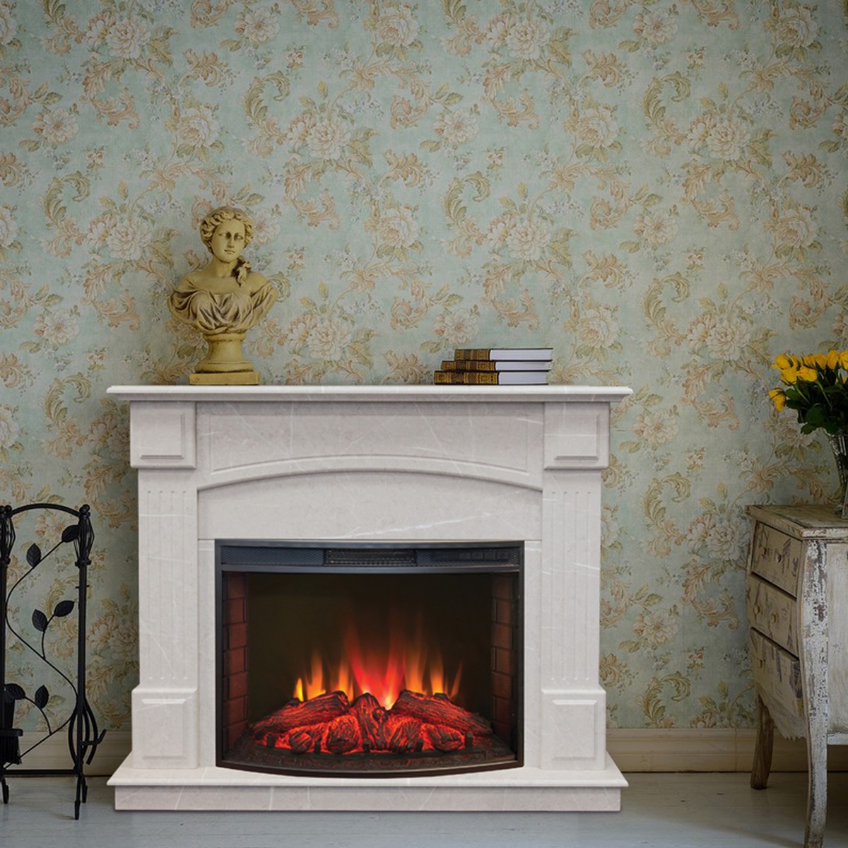 Электрокамин RealFlame Carolina 24/25,5 WT-F714 с очагом Evrika 25,5