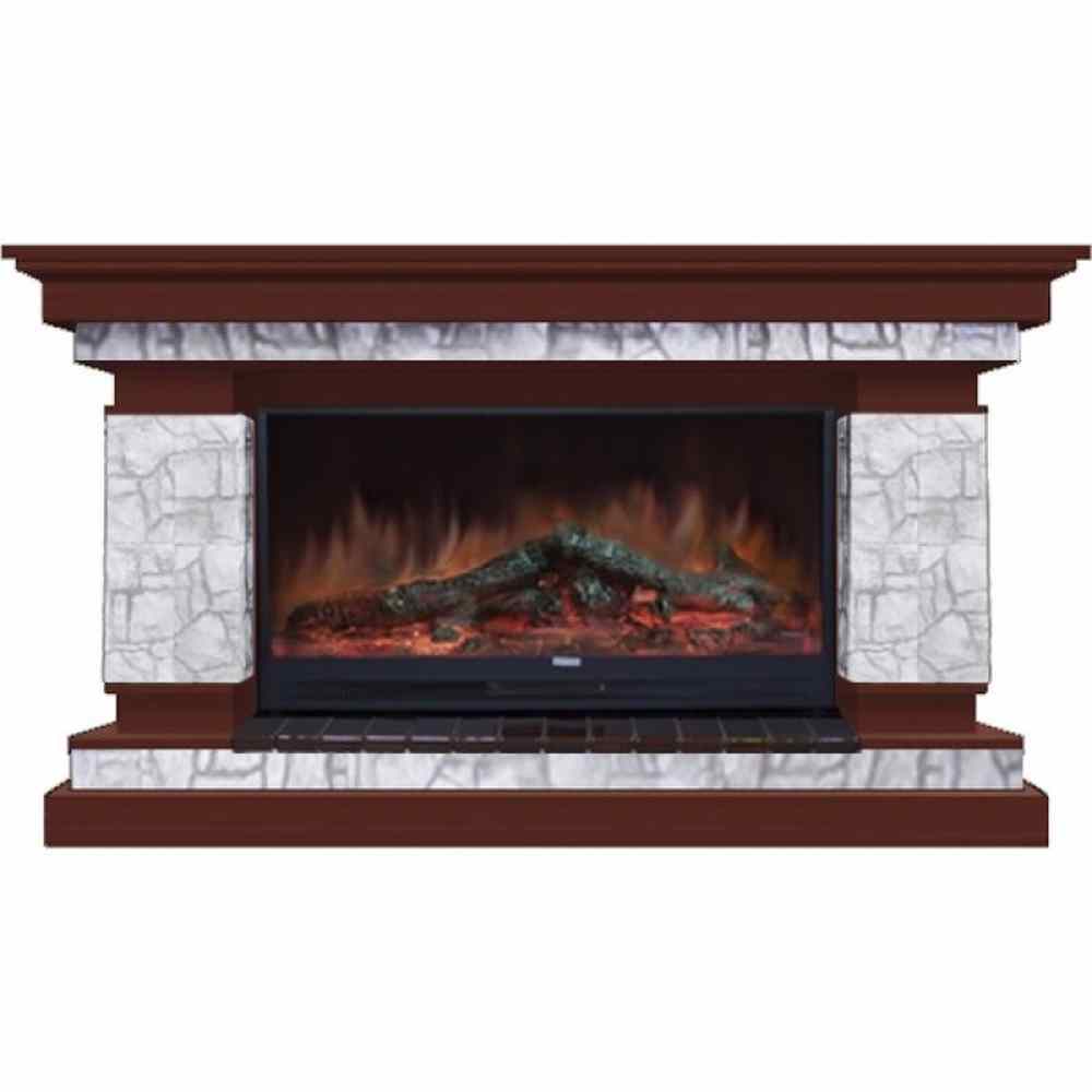 Каминокомплект Glenrich Лорд 86 (Premier S86) старый город красное дерево