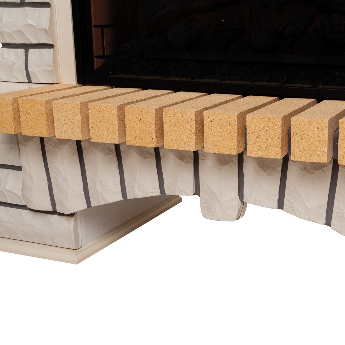 Электрокамин RealFlame  Country 26 WT с очагом Moonblaze Deluxe Brass