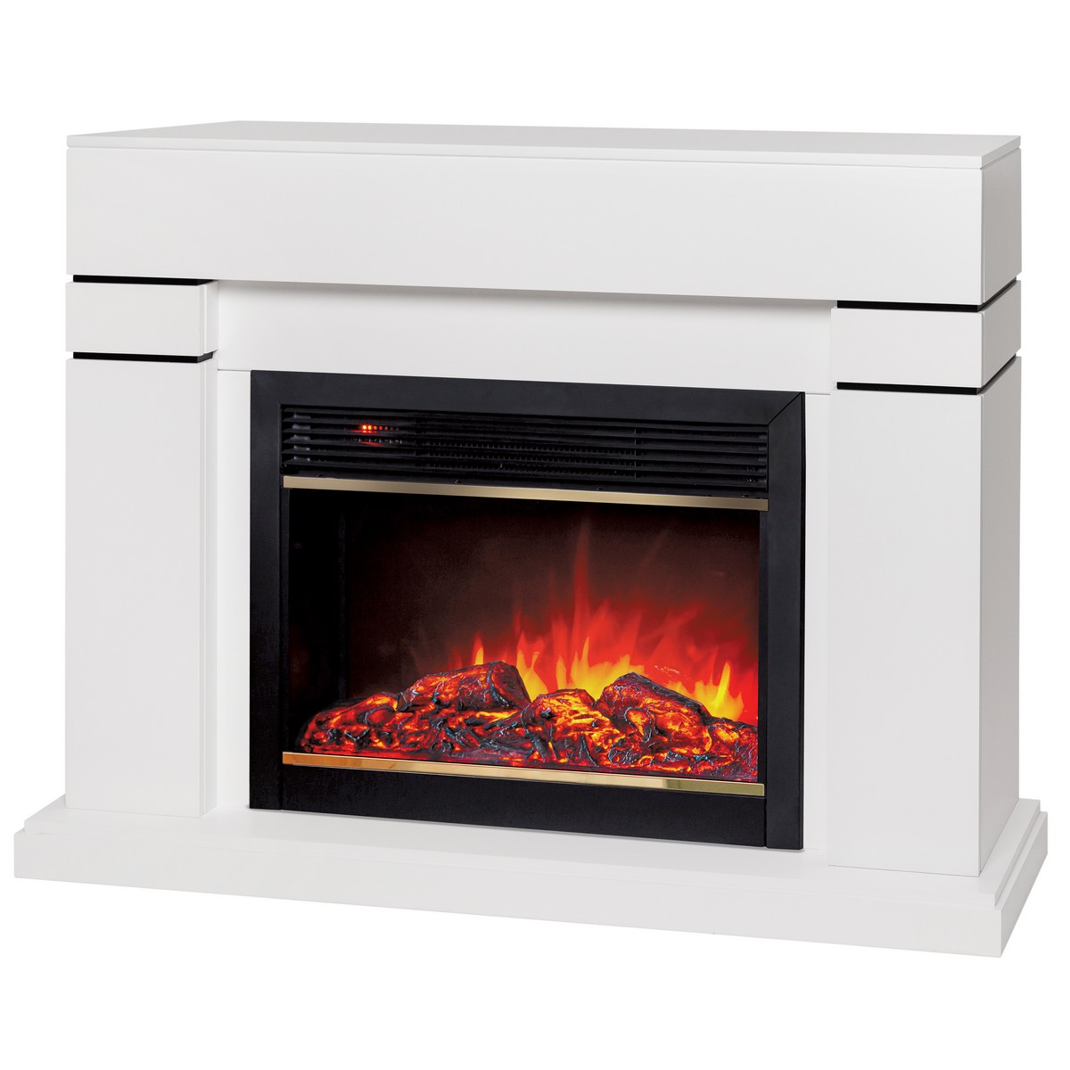 Электрокамин RealFlame  Lindelse 26 WT с очагом Moonblaze Deluxe Brass