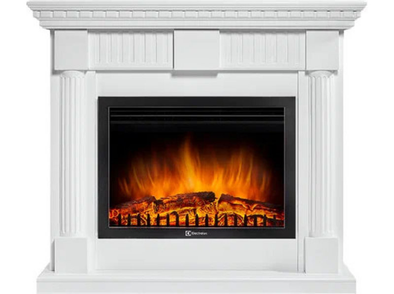 Каминокомплект Electrolux Colonna 25 U (угловой) с очагом EFP/P-2520LS белый