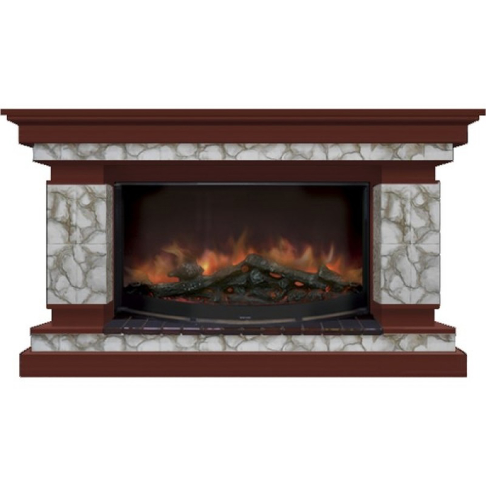 Каминокомплект Glenrich Лорд 86 (Rondo S86) карелия красное дерево