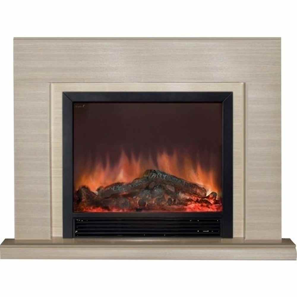 Каминокомплект Glenrich Астория Delux 39 Sharm39 black беленый дуб