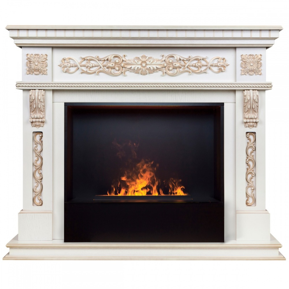 Электрокамин RealFlame  Estella 25,5/26 WT с очагом 3D Cassette 630 Black Panel
