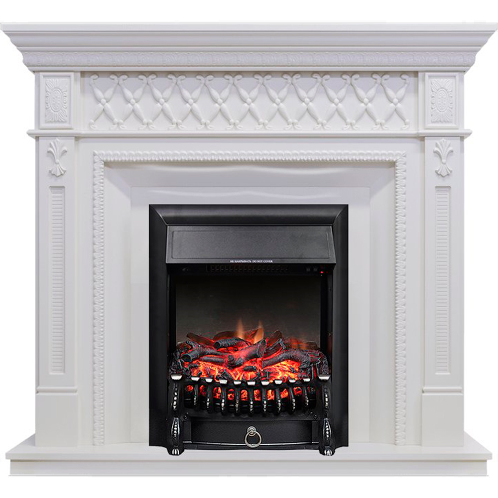 Каминокомплект Royal Flame  Alexandria - Белый дуб с очагом Fobos FX Black