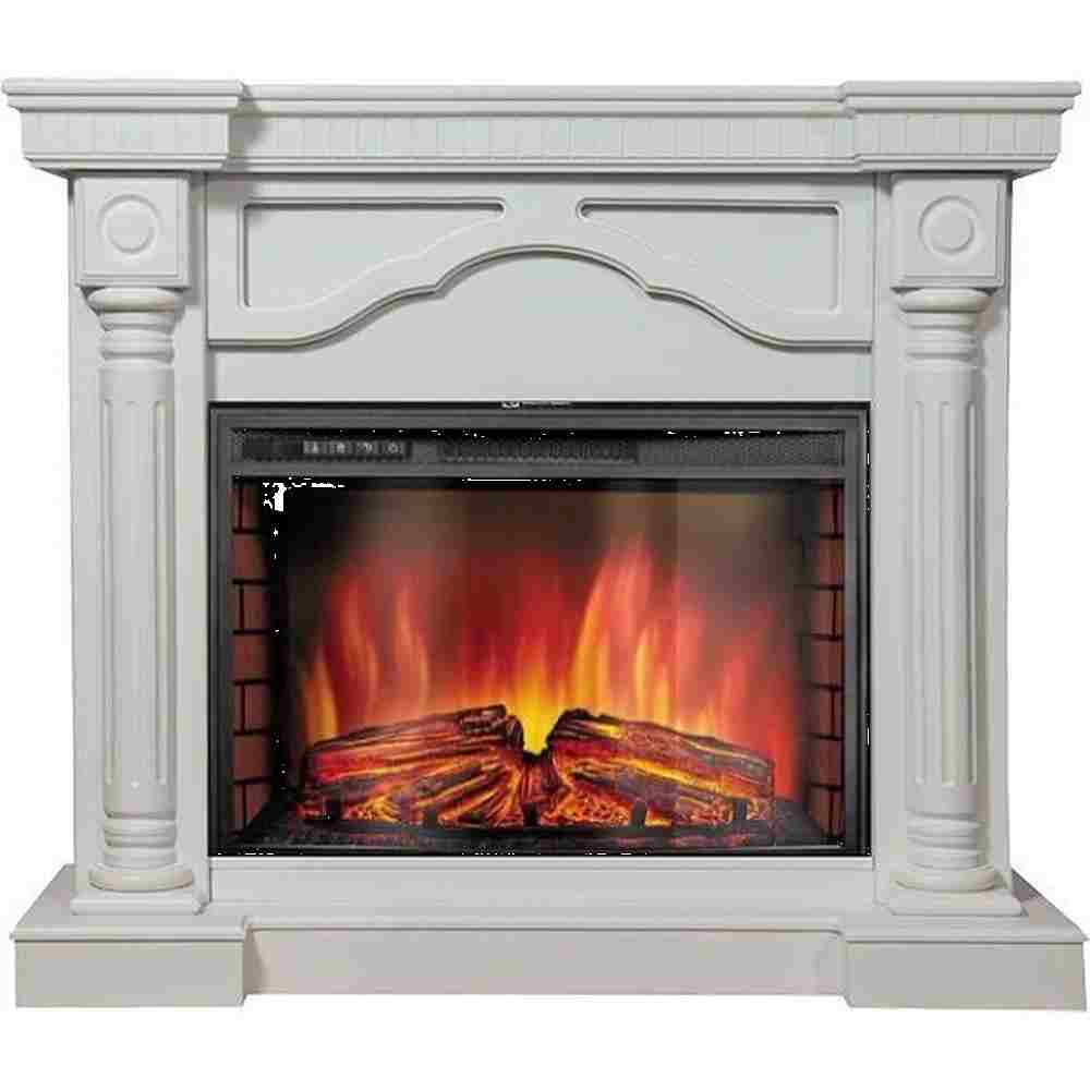 Каминокомплект Electrolux Rome 26 Sphere с очагом EFP/P-2620RLS белый