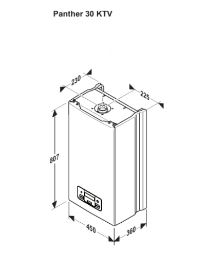 Настенный газовый котел 32 кВт Protherm Пантера 30 KTV (0010015246)
