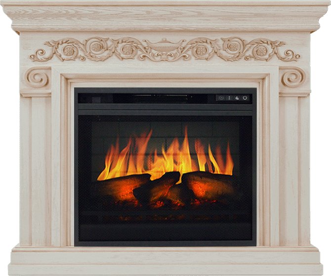 Каминокомплект Royal Flame  Athena - Слоновая кость с патиной с очагом Vision 23 EF LED 3D FX