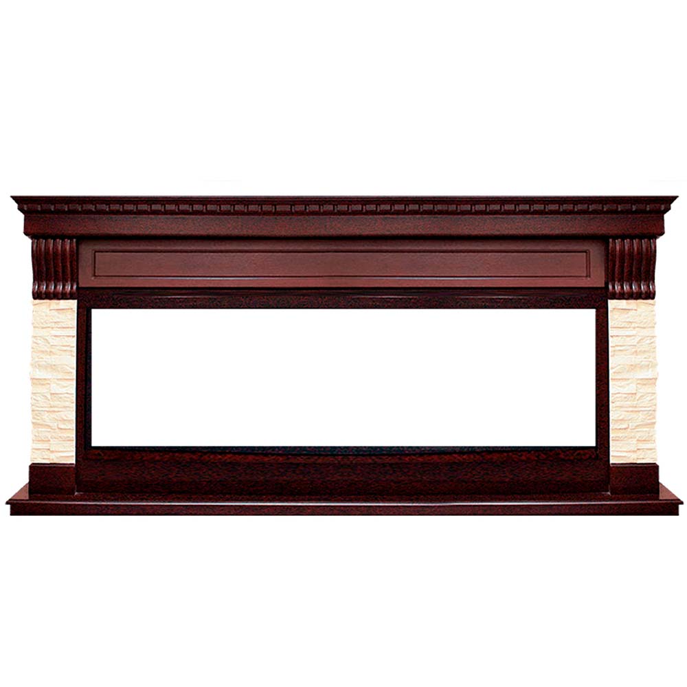 Каминокомплект Royal Flame  Denver - Темный дуб / Бежевый с очагом Vision 60 LOG LED