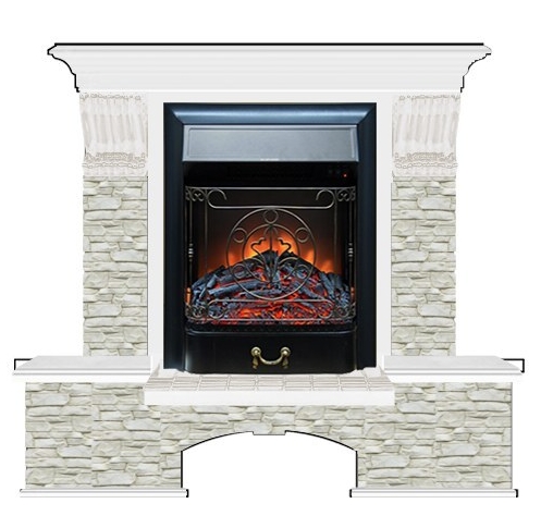 Каминокомплект Glenrich Бостон К Грот однотонный (Magestic)