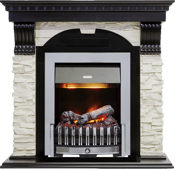 Каминокомплект Dimplex Dublin - Венге / Сланец белый с очагом Danville Chrome FB2