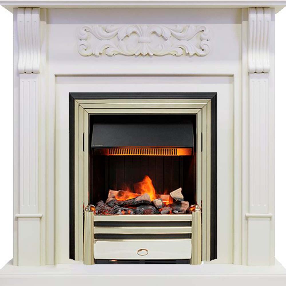 Каминокомплект Dimplex Venice - Фактурный белый с очагом Cavendish