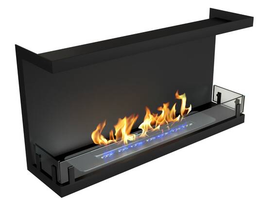 Встраиваемый биокамин Zefire Contour торцевой 900 (Estetic Flame)