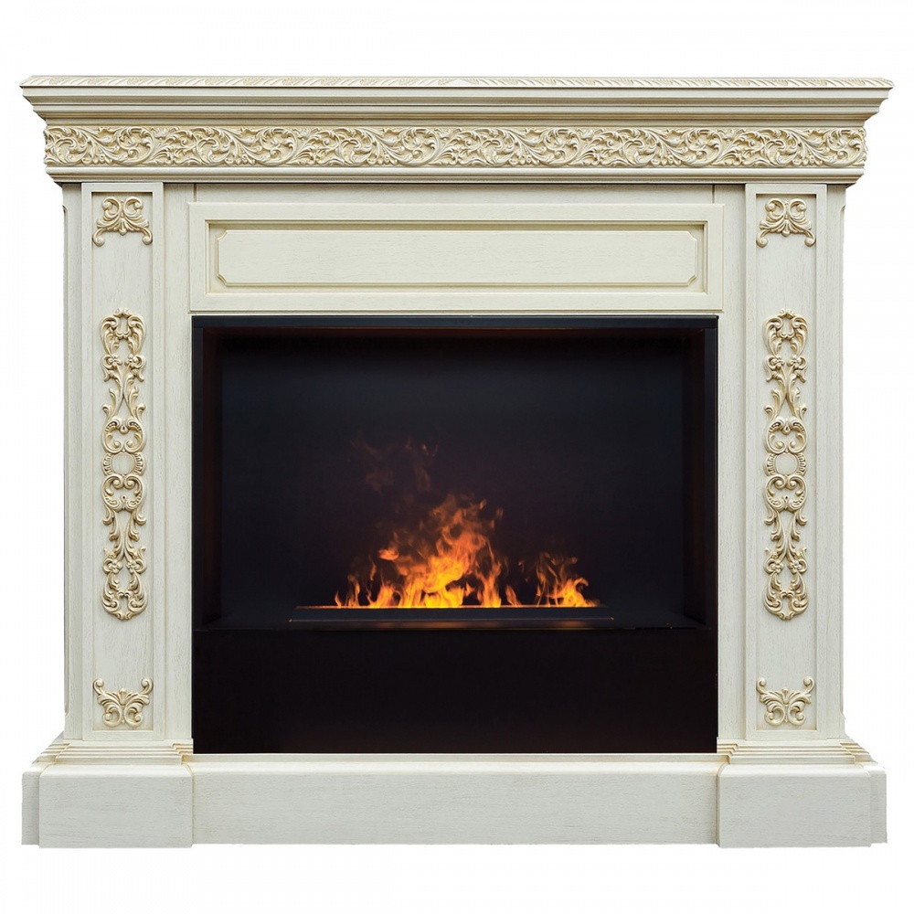 Электрокамин RealFlame Ekaterina 26 WT с очагом 3D Cassette 630 Black Panel