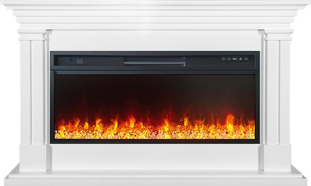 Каминокомплект Royal Flame  Lyon  - Белый ( Ширина 1440 мм) с очагом Vision 42 LED