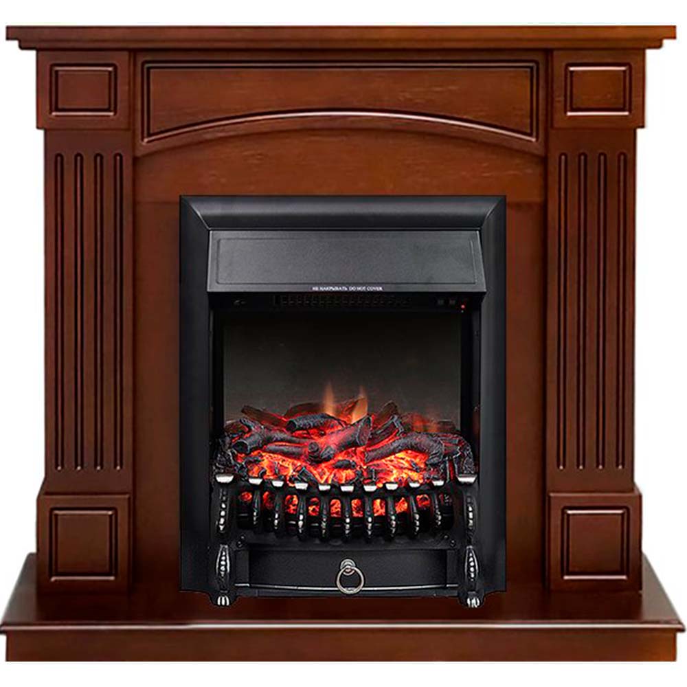 Каминокомплект Royal Flame  Boston - Темный дуб (Высота 92.5см) с очагом Fobos FX Black
