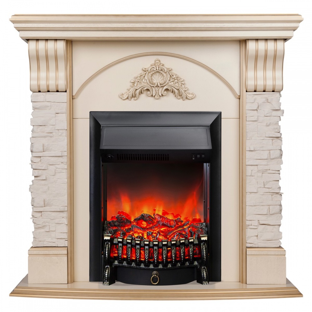 Электрокамин RealFlame  Athena WT с очагом Fobos Lux Black