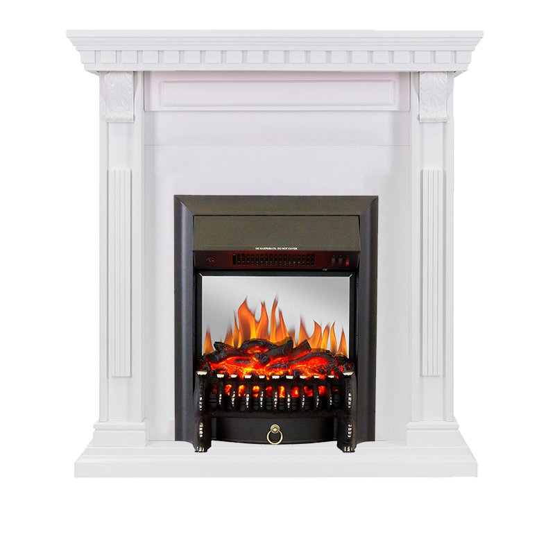 Каминокомплект Royal Flame  Orlean - Белый с очагом Fobos FX M Black