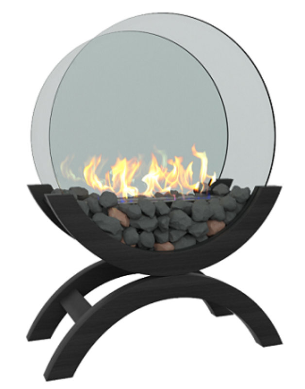 Биокамин напольный Zefire Iris Mini черный