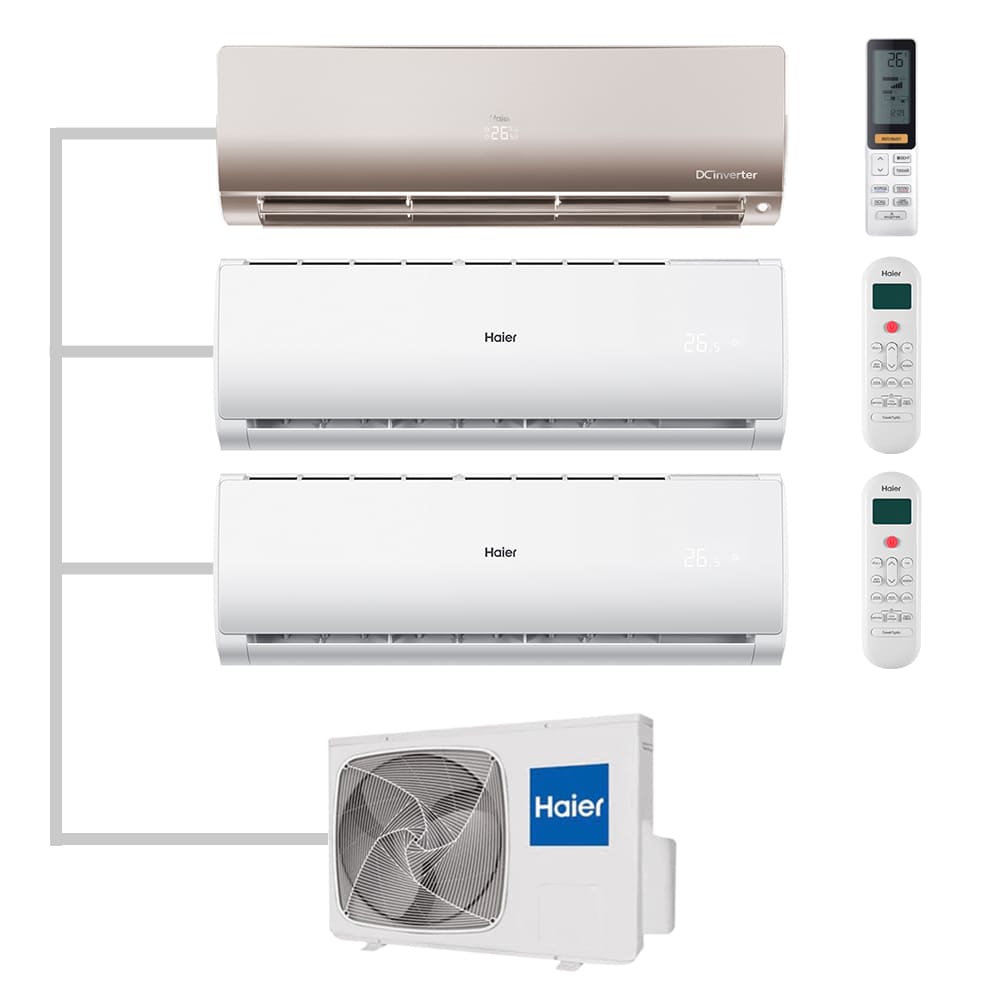 Мульти сплит-система настенная Haier AS35S2SF2FA-G / AS12TS6HRA-M / AS12TS6HRA-M / 3U70S2SR5FA Inverter