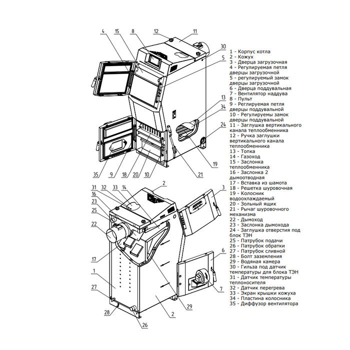 Твердотопливный котел Zota Bulat Turbo 48 (BL 458814 1048)
