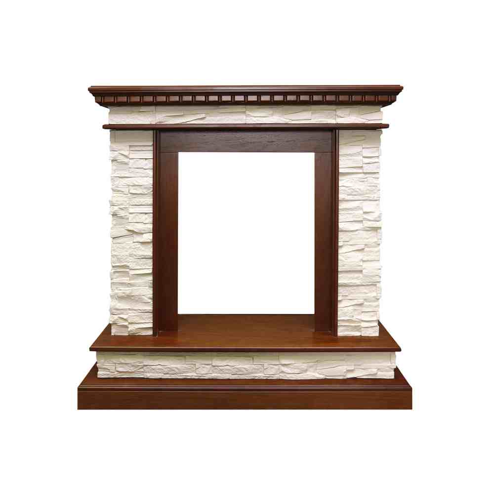 Портал Royal Flame  Calgary - Дуб / Сланец белый